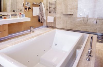 Refinished Bathtub with Modern Fixtures